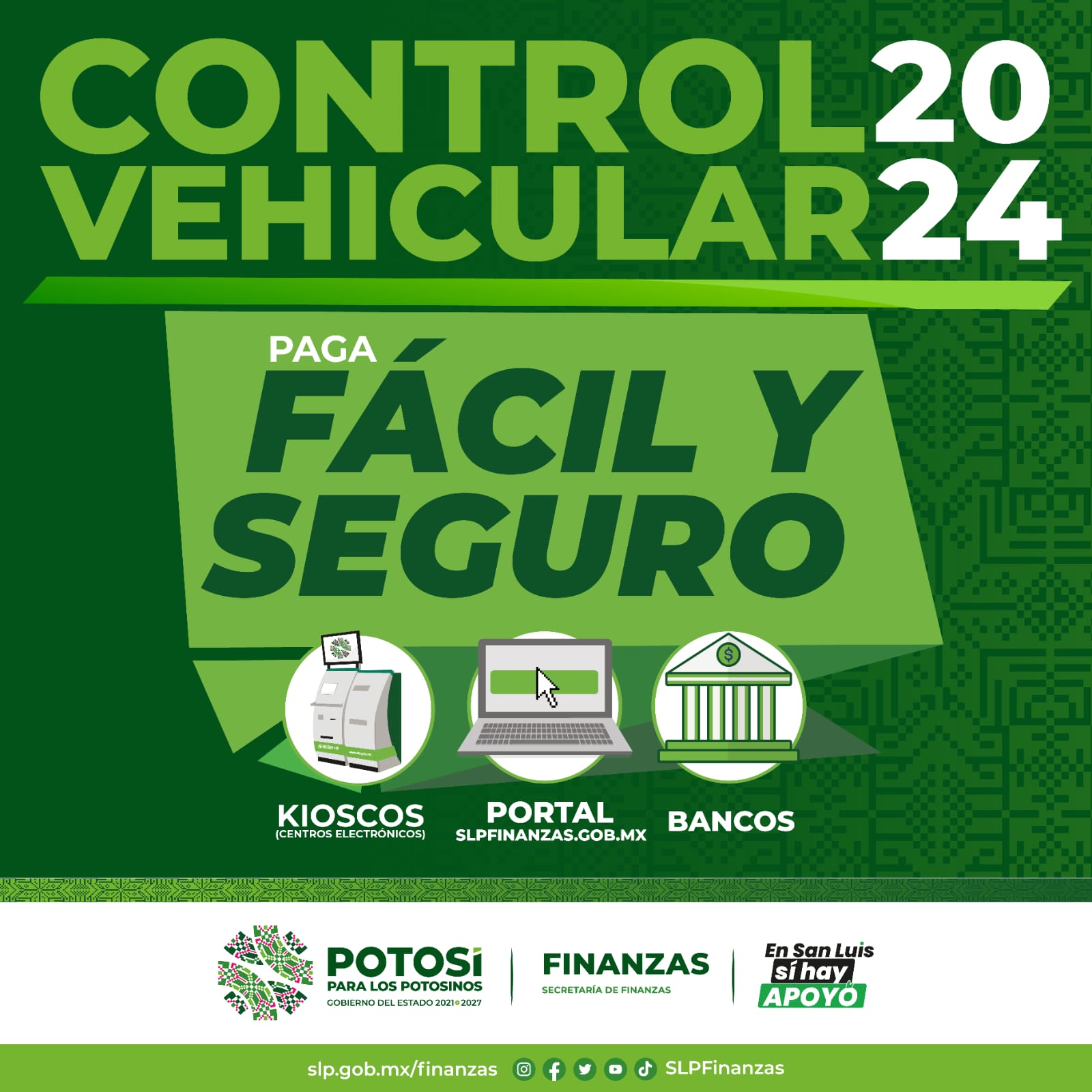 Pago digital de control vehicular 2024, facilitado por el Gobierno de SLP